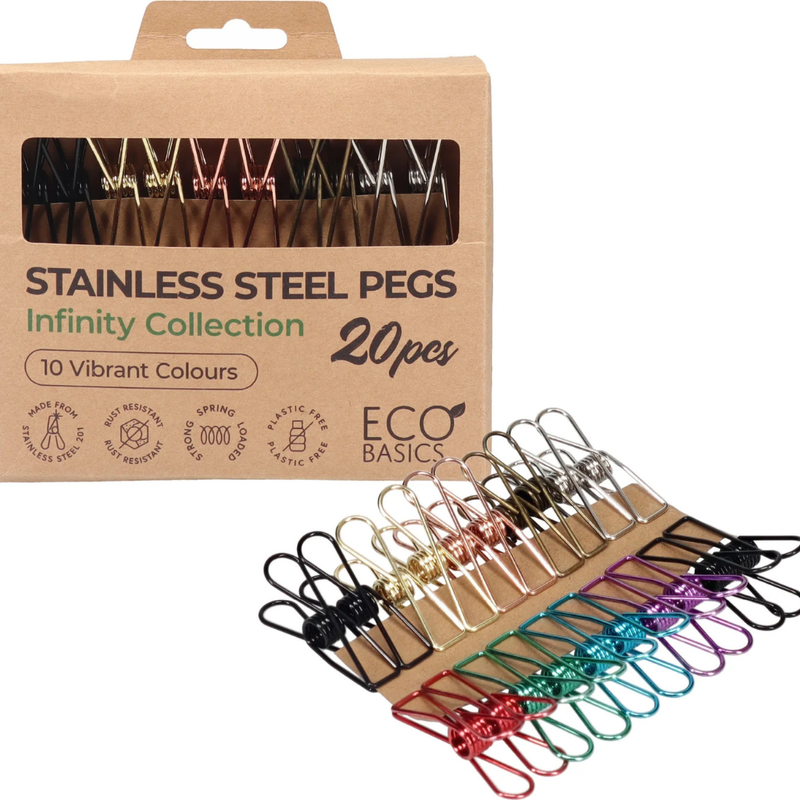 Stainless Steel Clothes Pegs - 20 Pack