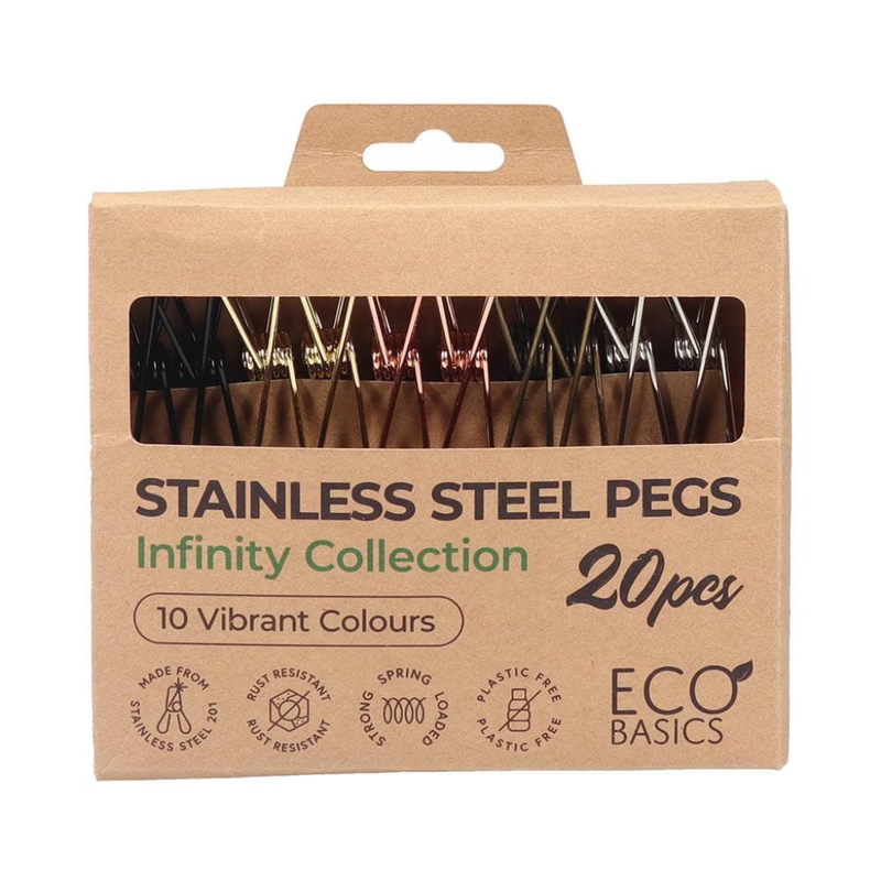 Stainless Steel Clothes Pegs - 20 Pack