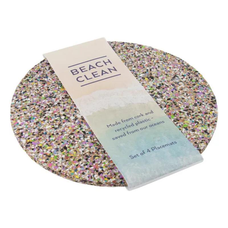 Placemat - Round - Beach Clean Natural Cork & Recycled Plastics