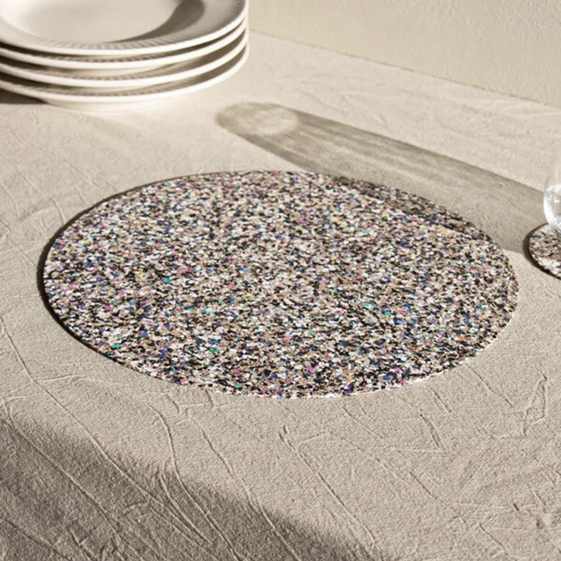 Placemat - Round - Beach Clean Natural Cork & Recycled Plastics