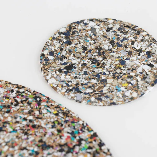 Coaster - Round - Beach Clean Natural Cork & Recycled Plastics